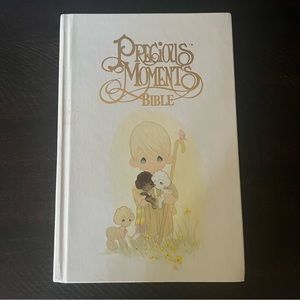 Precious Moments White and Gold Bible